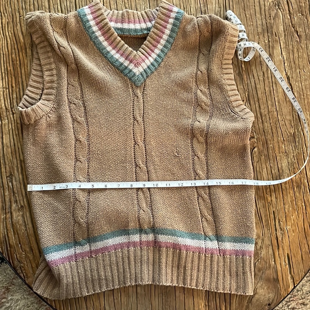Cute Vintage Sweater/shirt Vest Cute for Winter Pink Blue White Tan
